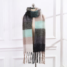 Load image into Gallery viewer, Plaid Mohair Scarf Colored Ladies
