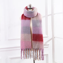Load image into Gallery viewer, Plaid Mohair Scarf Colored Ladies
