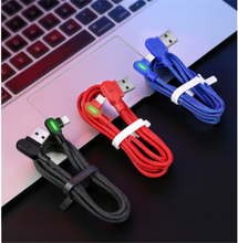 Load image into Gallery viewer, Double-sided Blind Plug-in Elbow Mobile Game Charging Cable With Light
