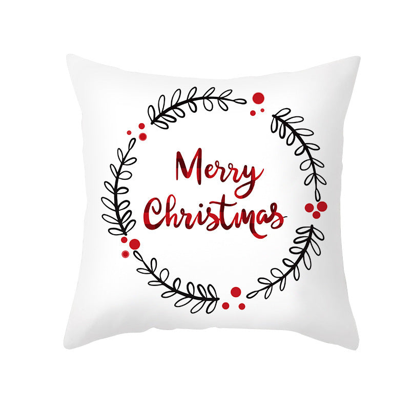 New Cartoon Christmas Pillowcase Office Sofa Cushion Pillowcase
