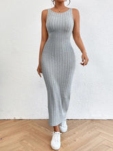Load image into Gallery viewer, European And American Style Sleeveless Sexy Suspenders Sheath And Fitted Waist Knitted Dress
