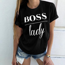 Load image into Gallery viewer, Summer Fashion Women Casual Letter Printed T-shirt Tops Lady Tee Printed Short Sleeve Tops
