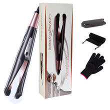 Load image into Gallery viewer, 2 In 1 Hair Straightener And Curler Curling Iron For All Hair Types Tourmaline Ceramic Twisted Flat Iron For Hair Styling
