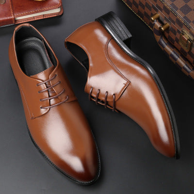 Four new shoes men's dress shoes black tie business men leather shoes factory direct code