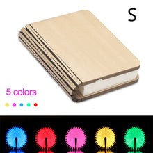 Load image into Gallery viewer, Turning And Folding LED Wood Grain Book Light
