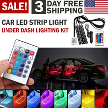 Load image into Gallery viewer, Car Interior Lights Neon Atmosphere RGB LED Strip Bar Car Decor Lighting Lamp US

