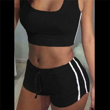 Load image into Gallery viewer, Womens Swimsuit 2Pcs Sports Suit Sport Crop Top Vest Bra Yoga Running Fitness Gym Pants Lady Sexy New Hot biquinis feminino 2019

