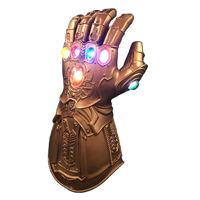 Thanos Infinity Gauntlet Light Glove Superhero Avengers Cosplay Gloves LED PVC Glove Kids Adult Carnival Costume props
