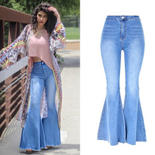 Load image into Gallery viewer, 2020 Vintage Blue High Waist Flare Jeans
