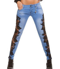 Load image into Gallery viewer, Lace Women embroider  Jeans
