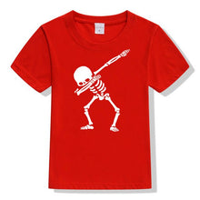 Load image into Gallery viewer, kids unisex t-shirt dabbing skull Skeleton teen boys girls summer style short sleeve tops tshirt children casual tees t shirt
